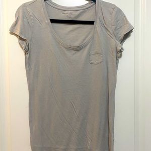 Tan New York and company tshirt with chest pocket.